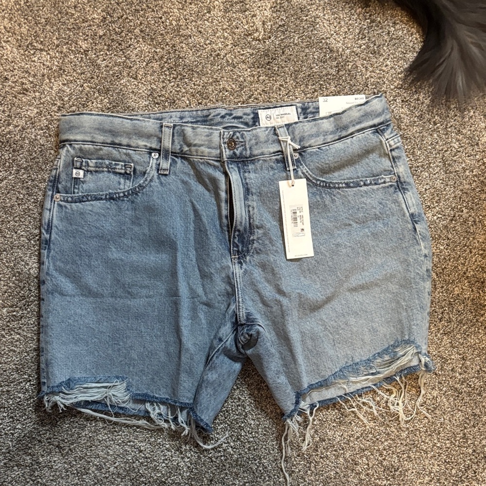 Y3 AG Adriano Goldschmied Light Blue Jean Shorts
